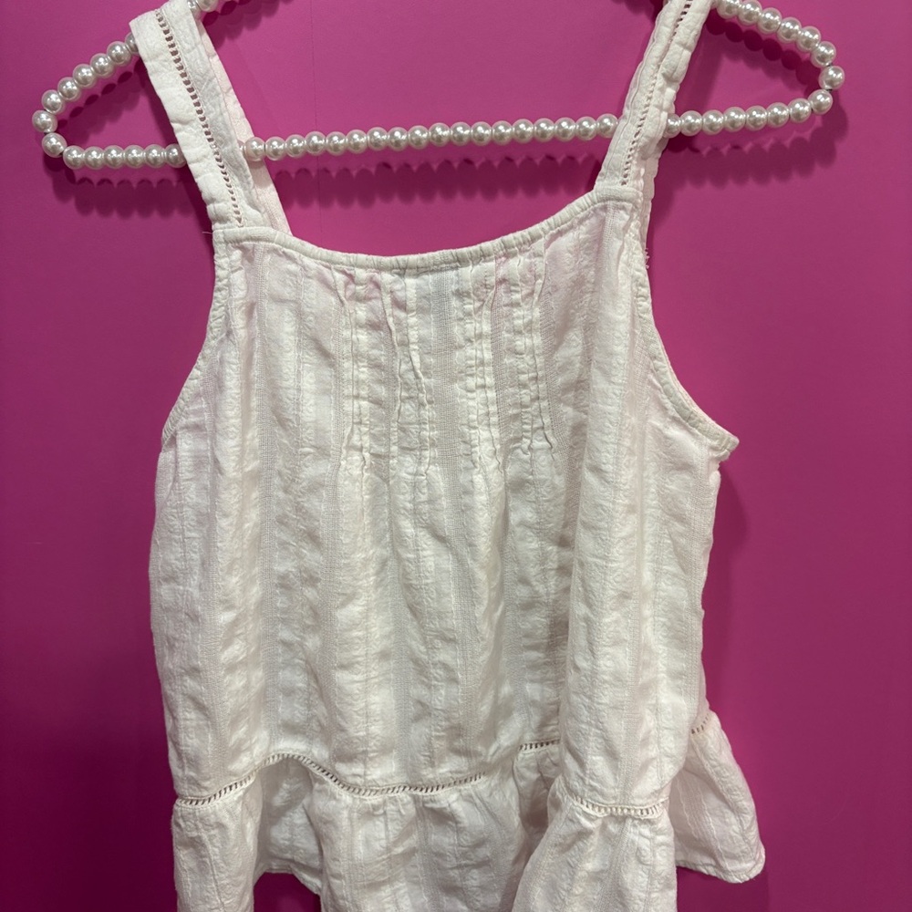 Madewell White Eyelet Tank Top - Picture 4 of 4